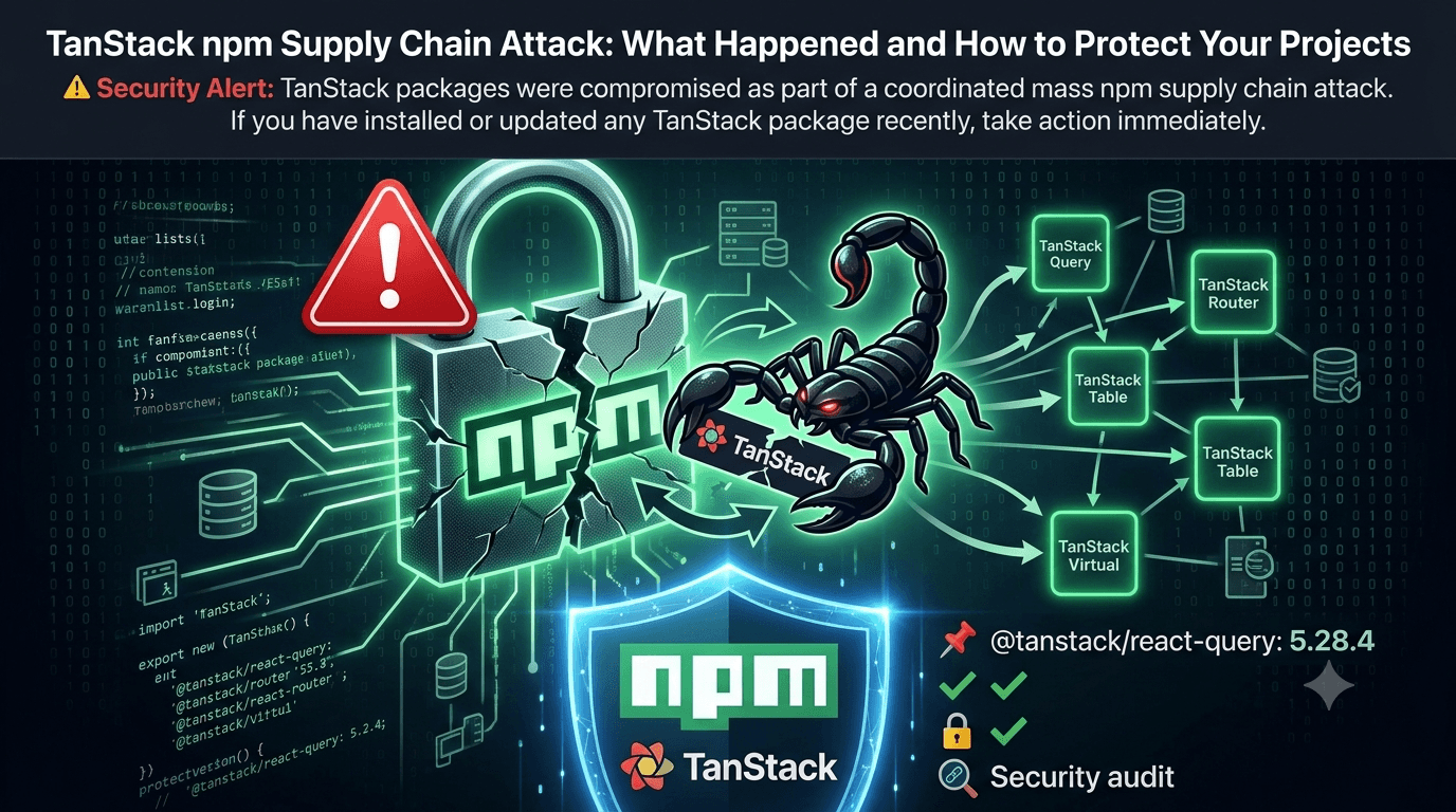 TanStack npm Supply Chain Attack: What Happened and How to Protect Your Projects